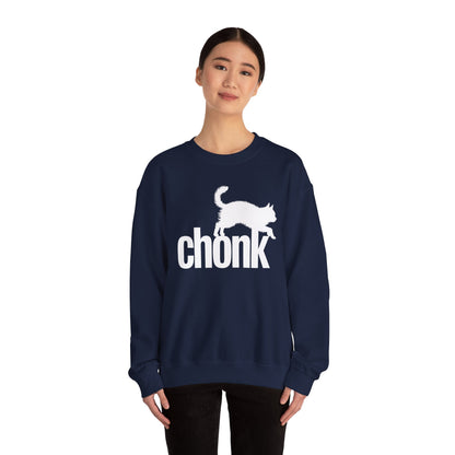Chonk Cat Meme Funny Black Sweatshirt