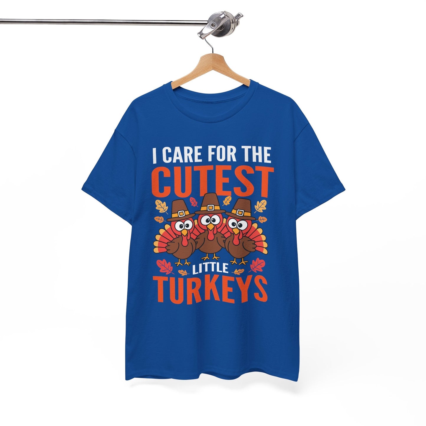 Care For Little Turkeys Nurse Fall Thanksgiving Scrub Top T-Shirt