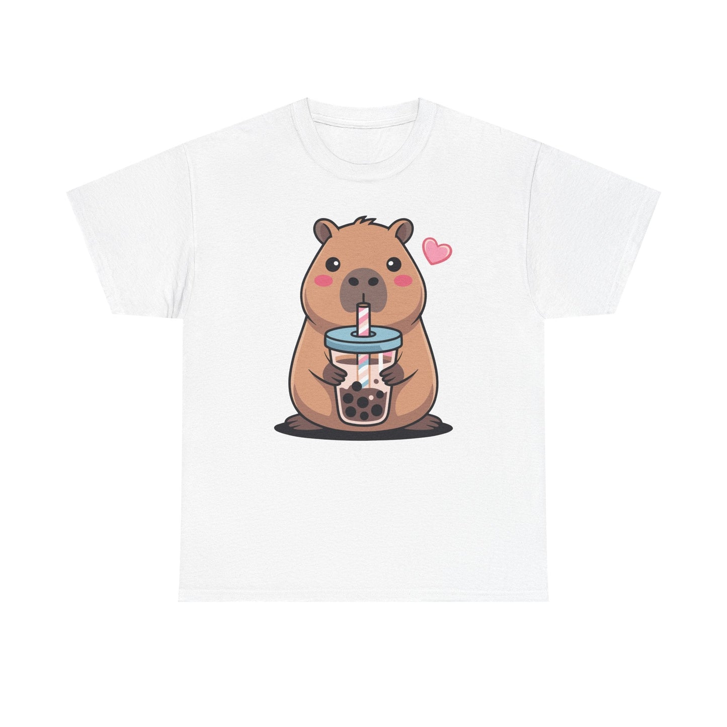 Cute Capybara Kawaii Anime Drinking Bubble Tea Lover Girls T-Shirt