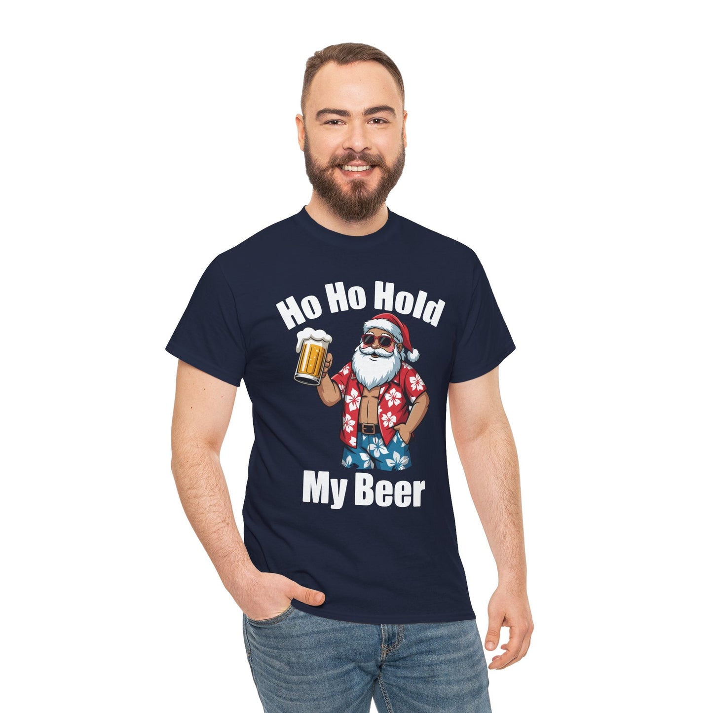 Funny Santa With Sunglasses And Beer Christmas in July T-Shirt