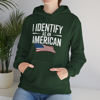 I Identify as an American No Identity Politics USA Hoodie