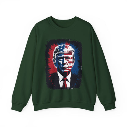 President Trump Portrait 4th July Sweatshirt