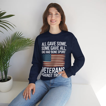 Veterans Against Trump Anti Trump Political Protest Sweatshirt