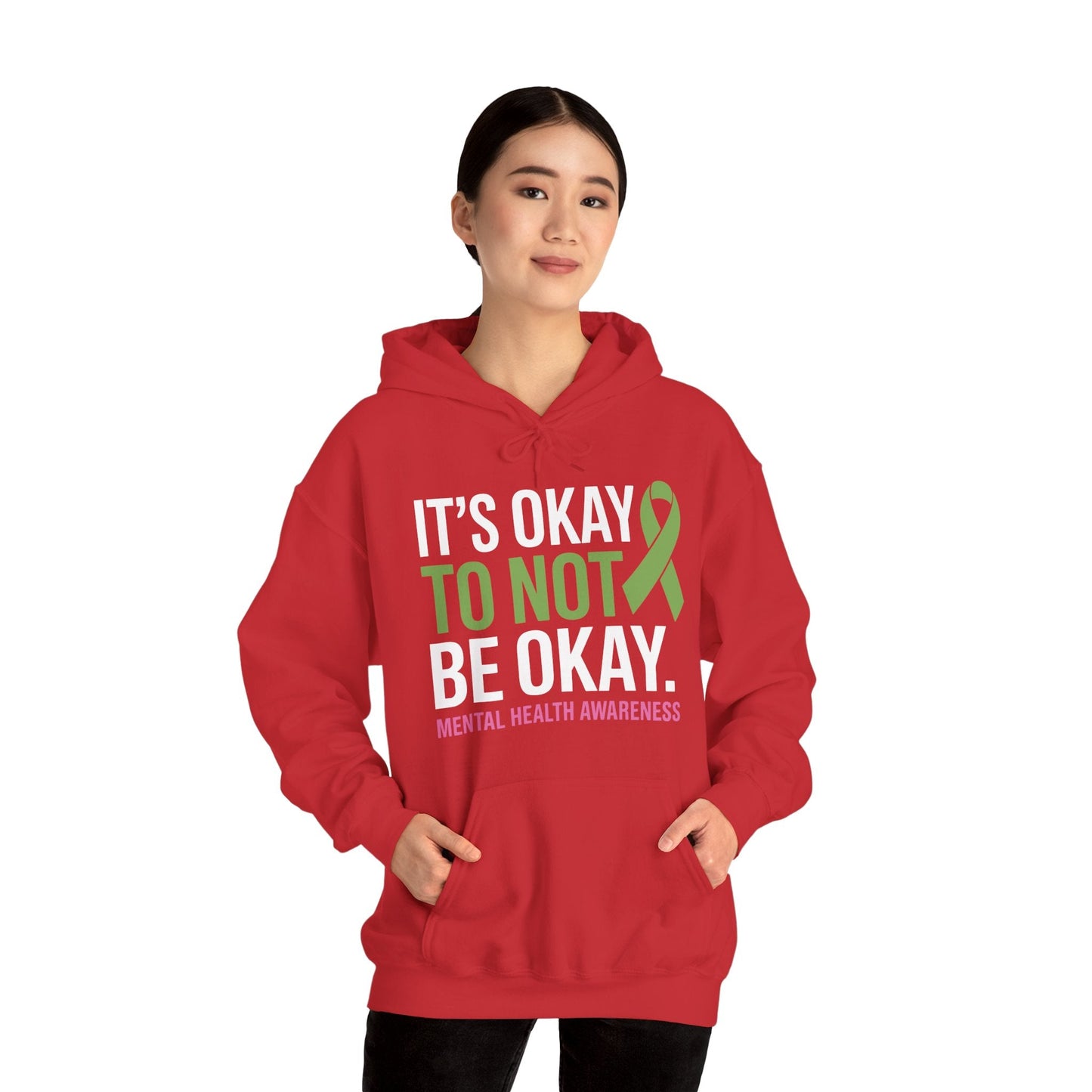 Its Okay To Not Be Okay Mental Health Awareness Ribbon Hoodie