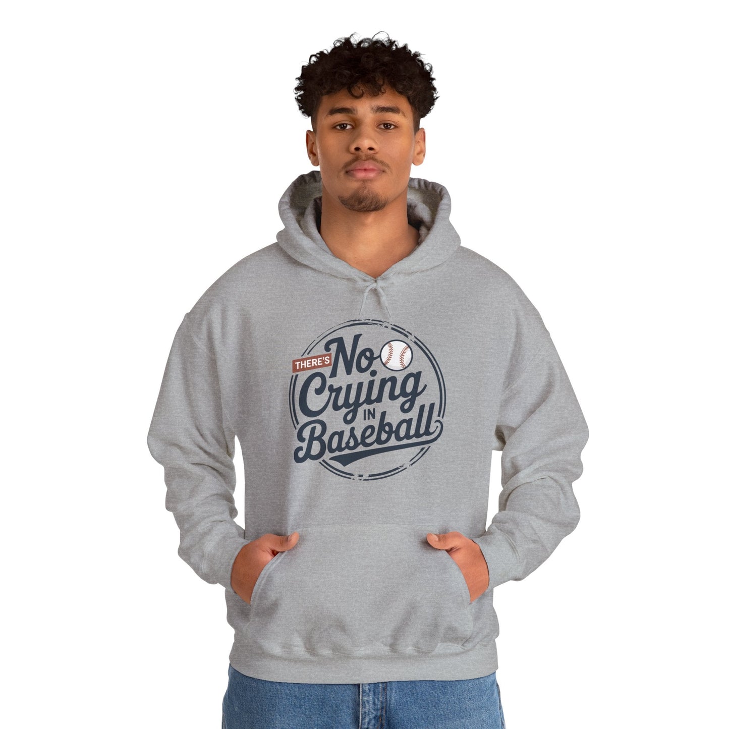 There Is No Crying In Baseball Funny Game Day Baseball Hoodie