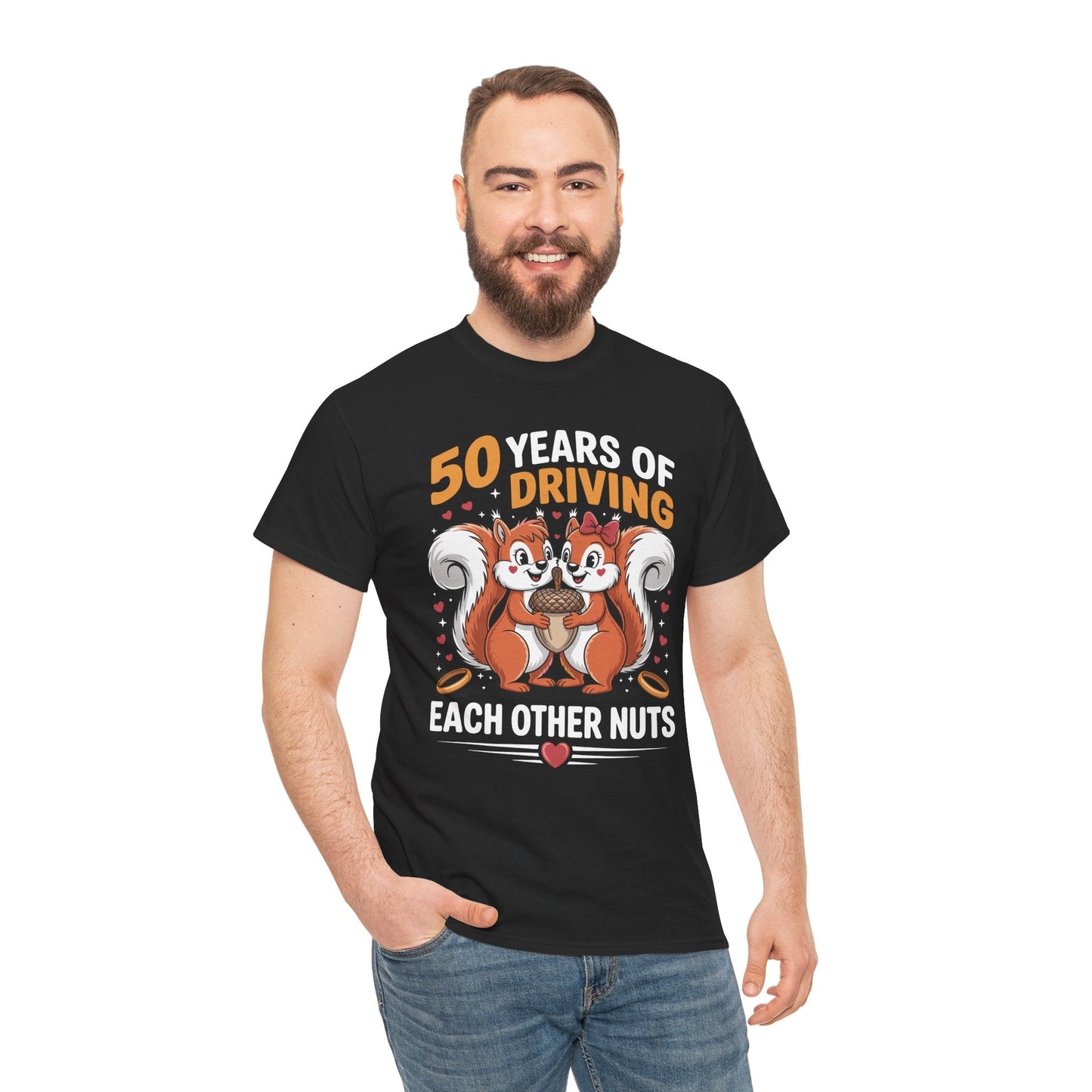 50th Wedding Anniversary 50 Years Of Driving Each Other Nuts T-Shirt