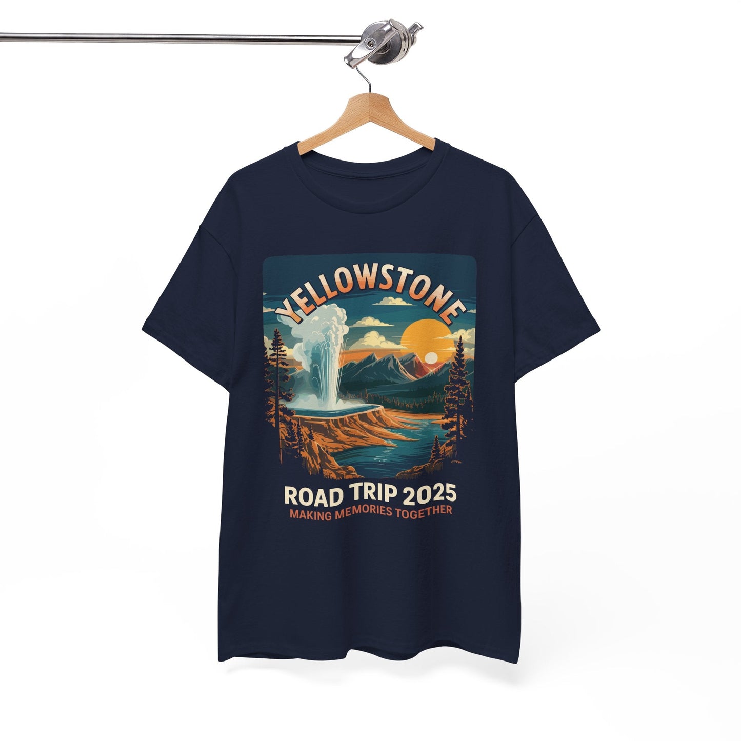 Yellowstone Family Road Trip 2025 National Park Outdoor T-Shirt