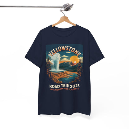 Yellowstone Family Road Trip 2025 National Park Outdoor T-Shirt