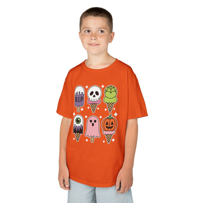 Horror Movie Summer Popsicle Halloween Ice Cream Summer-ween T-Shirt For Kids