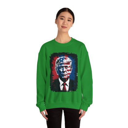 President Trump Portrait 4th July Sweatshirt