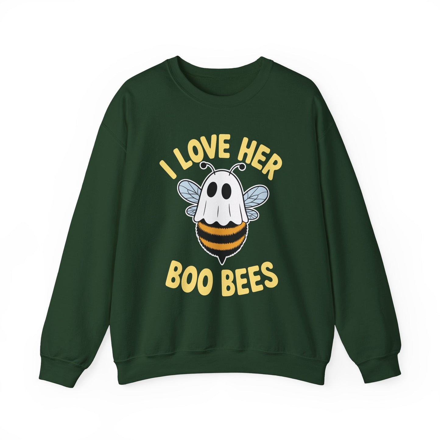 I Love Her Boo Bees Couples Halloween Adult Costume His Men Sweatshirt