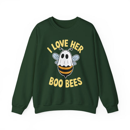 I Love Her Boo Bees Couples Halloween Adult Costume His Men Sweatshirt