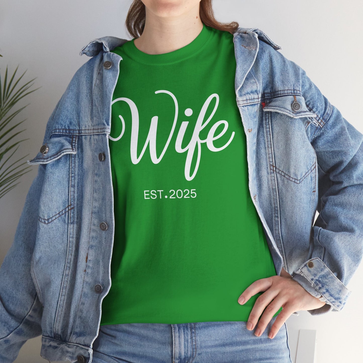 Wife Est 2025 Just Married Honeymoon Wedding Couples T-Shirt