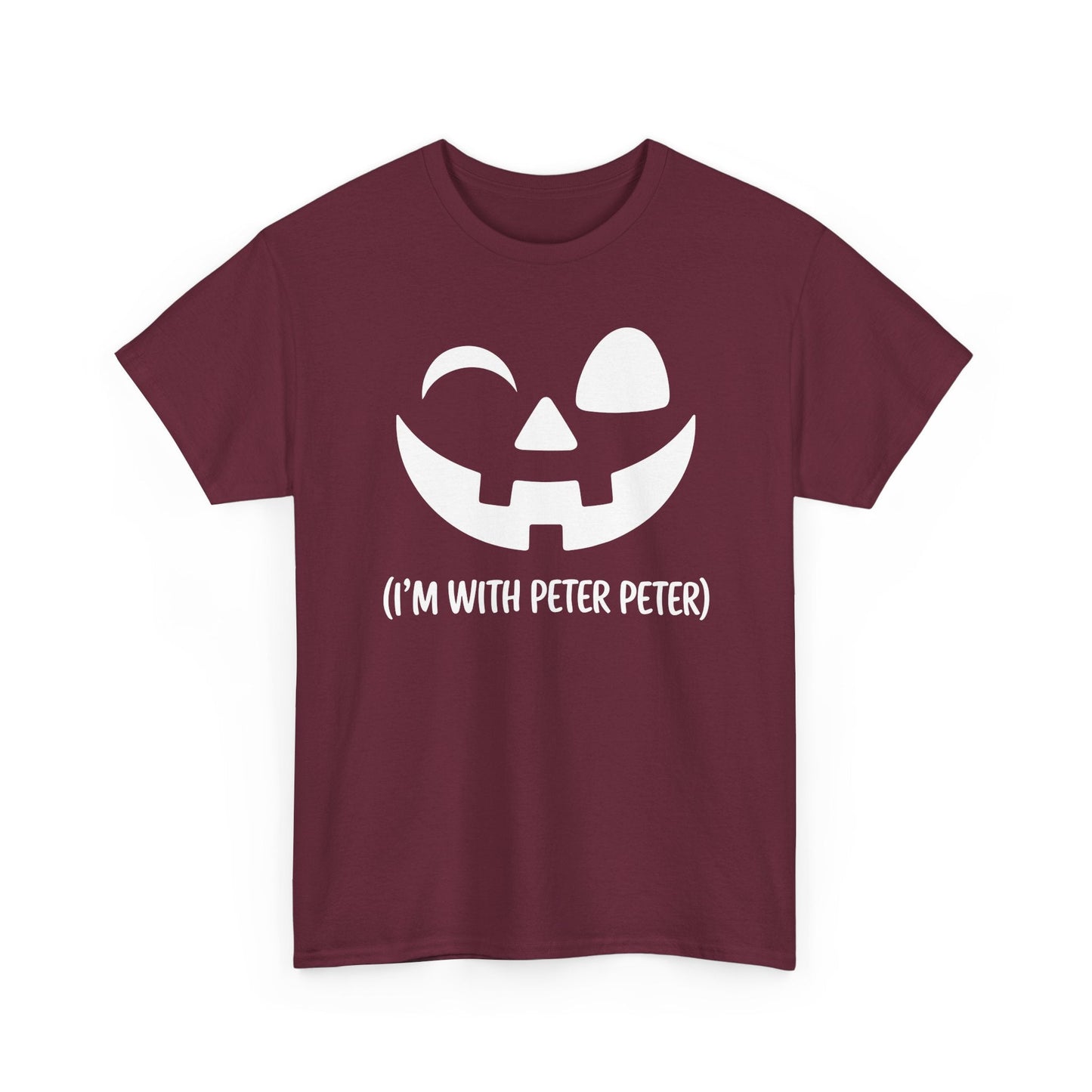 Im With Peter Couple Halloween Adult Eater Pumpkin T-Shirt