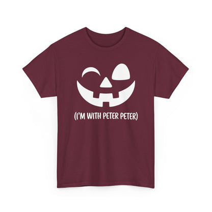 Im With Peter Couple Halloween Adult Eater Pumpkin T-Shirt