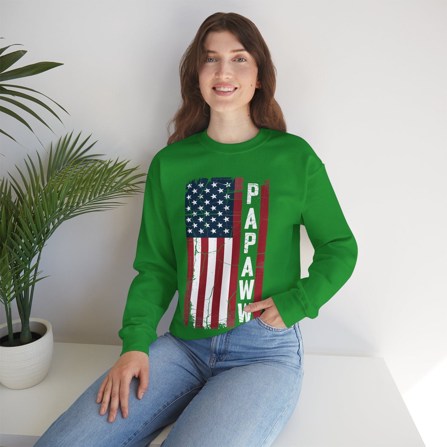 Papaw Grandpa US American Flag Shirt Grandfather Day Sweatshirt