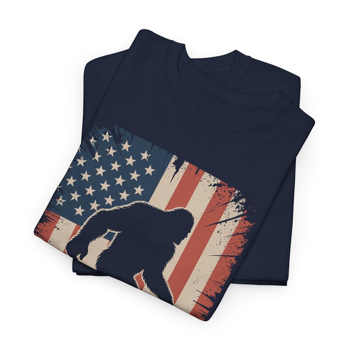 Bigfoot 4th of July Shirt American USA Flag Patriotic T-Shirt