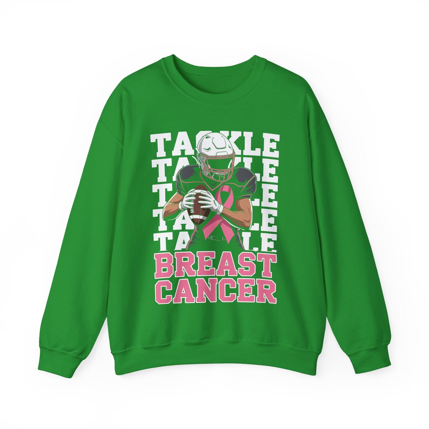 Tackle Football Breast Cancer Awareness Pink Ribbon Sweatshirt