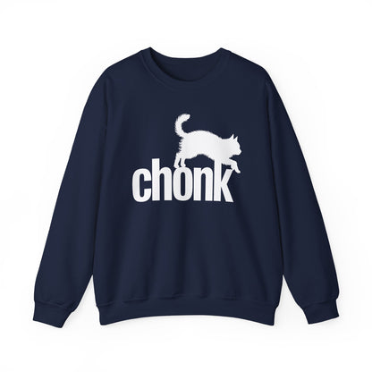 Chonk Cat Meme Funny Black Sweatshirt