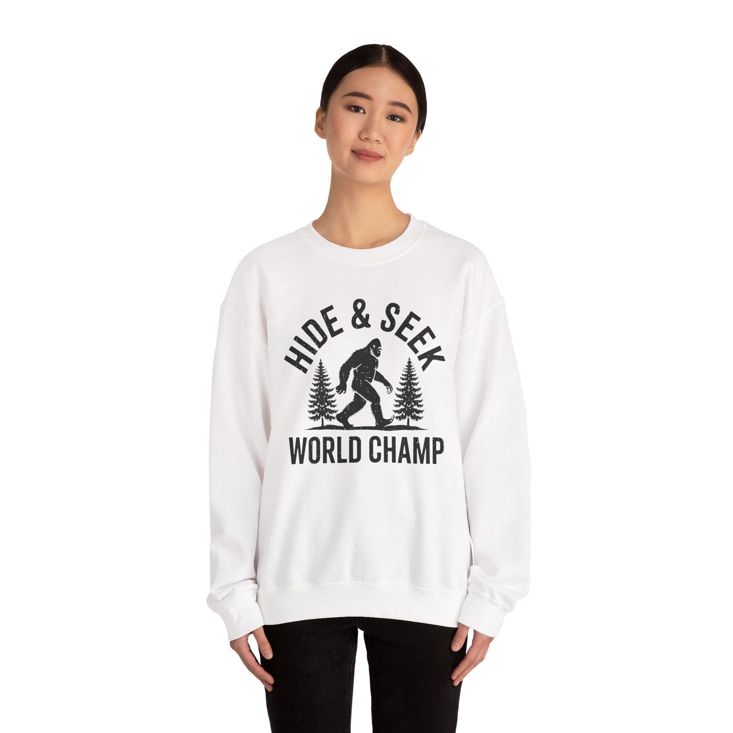 Bigfoot Hide And Seek World Champion Sasquatch Retro Vintage Sweatshirt
