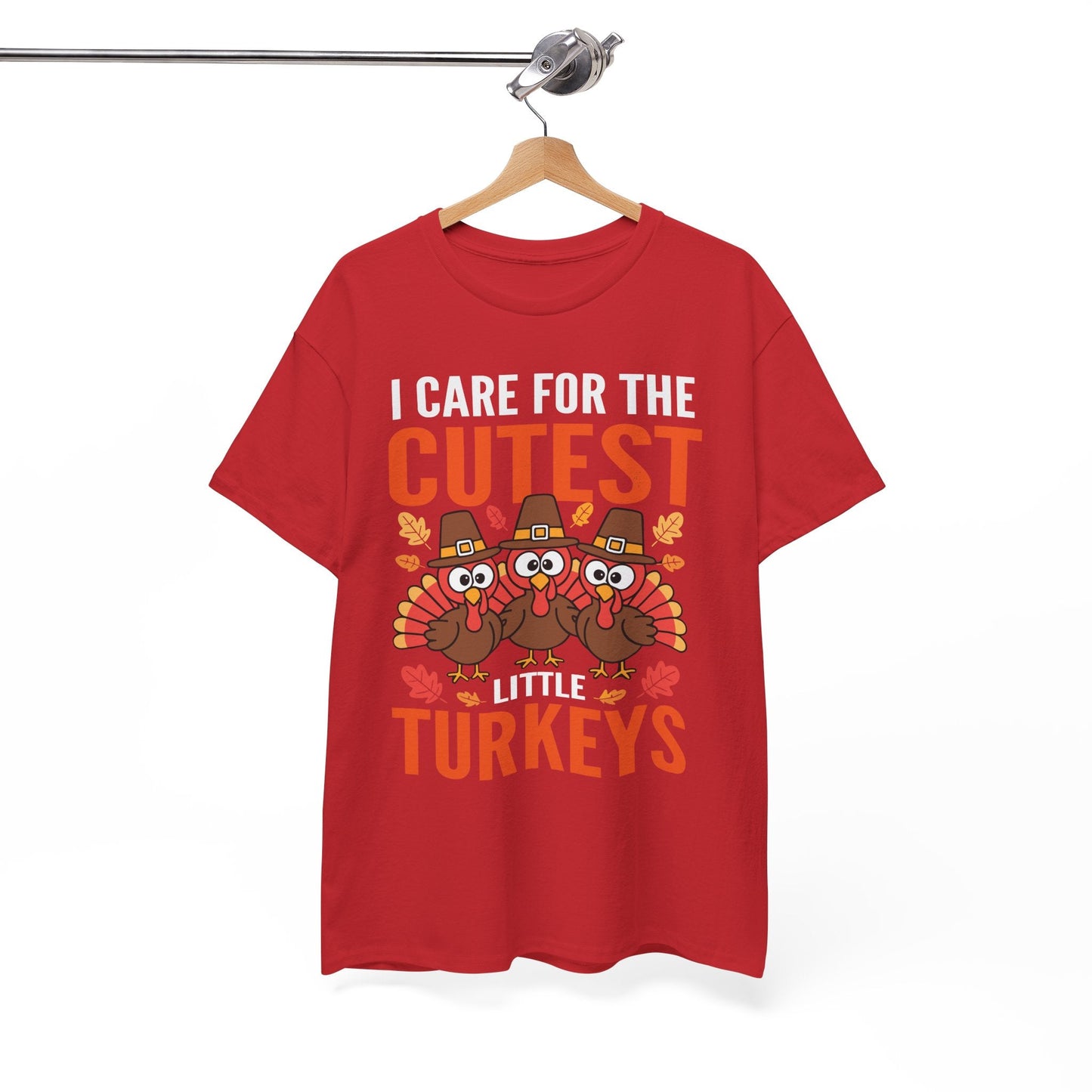Care For Little Turkeys Nurse Fall Thanksgiving Scrub Top T-Shirt
