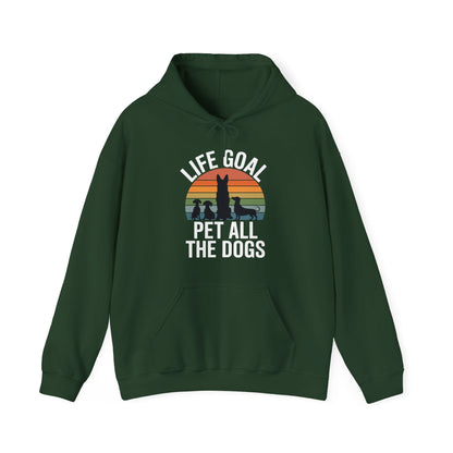 Life Goal Pet All The Dogs Funny Dog Hoodie