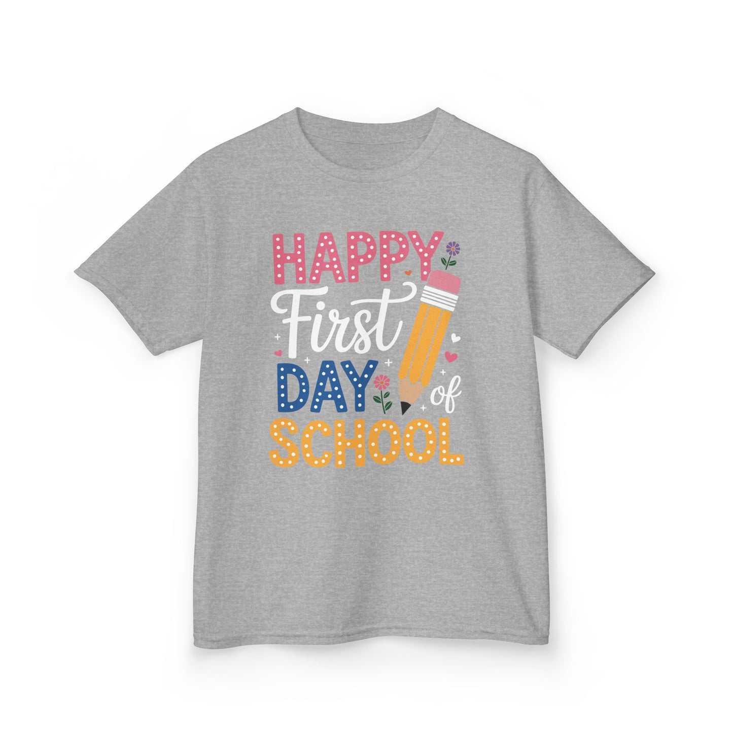 Happy First Day of School Pencil Teacher Cute Back to School T-Shirt
