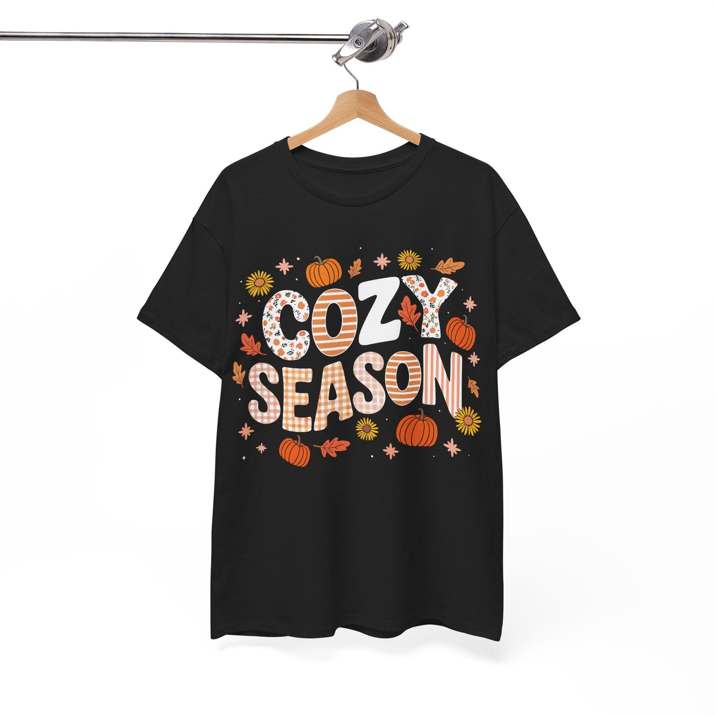 Cozy Season Autumn Fall Vibes Halloween Thanksgiving Pumpkin T-Shirt