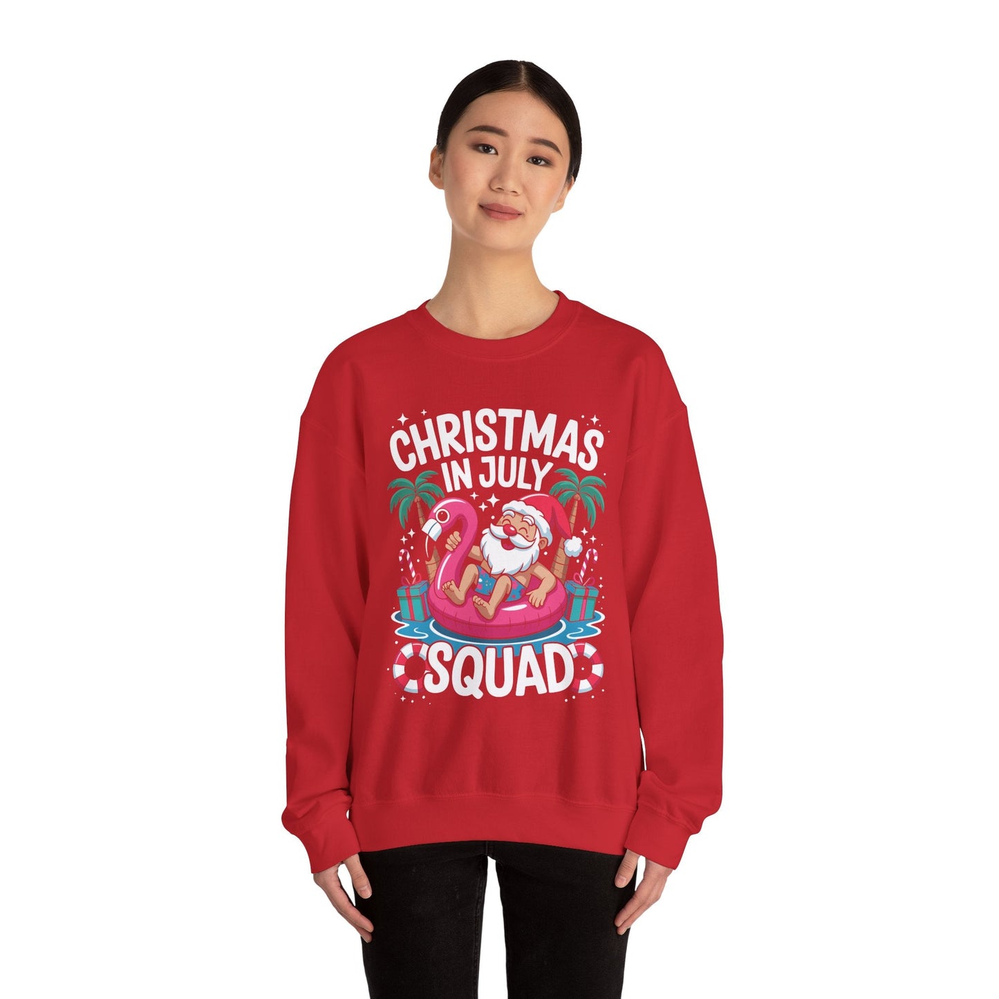 Christmas In July 2025 Squad Summer Beach Vacation Xmas Cool Sweatshirt