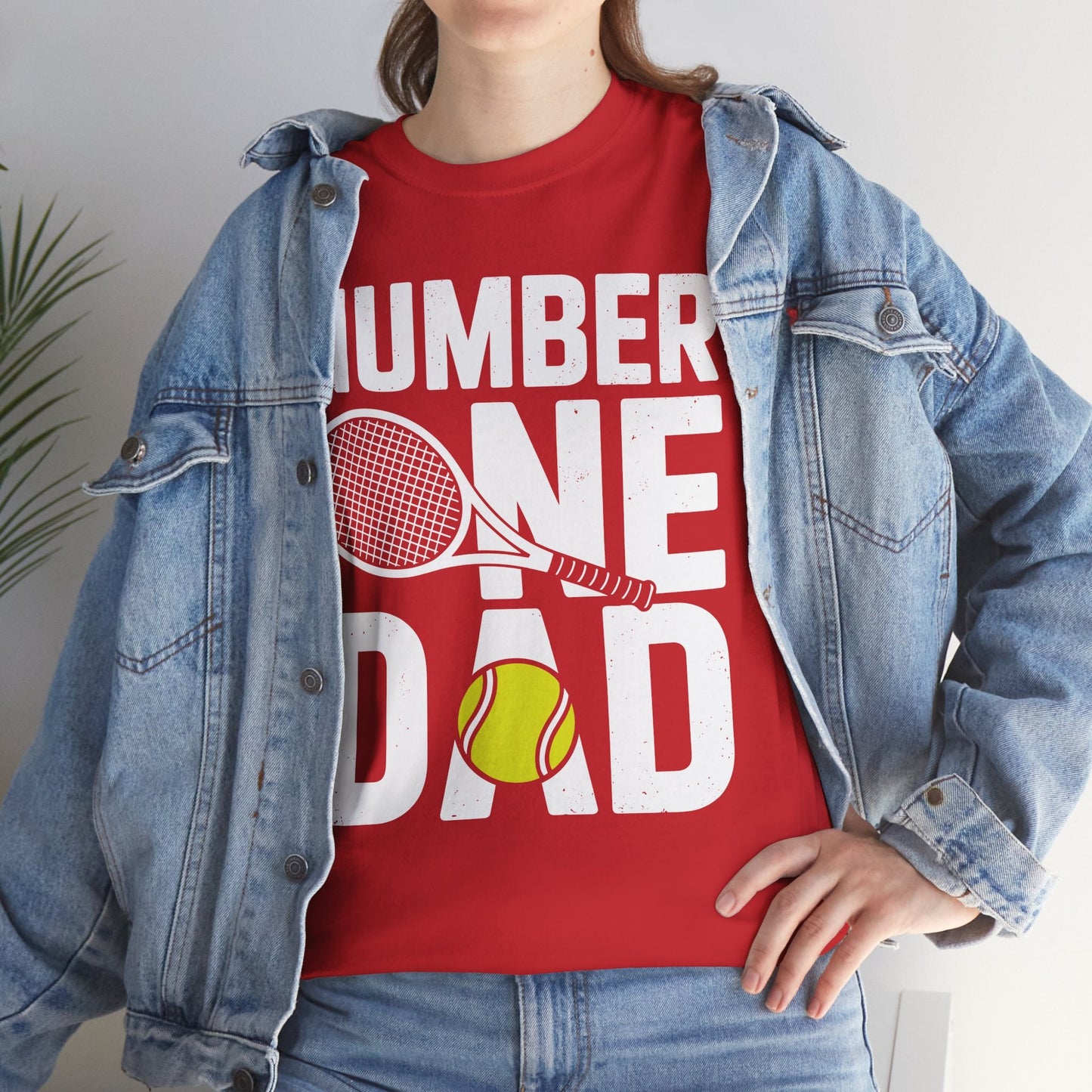 Tennis Dad Number One Daddy with Tennis Sayings Fathers Day T-Shirt
