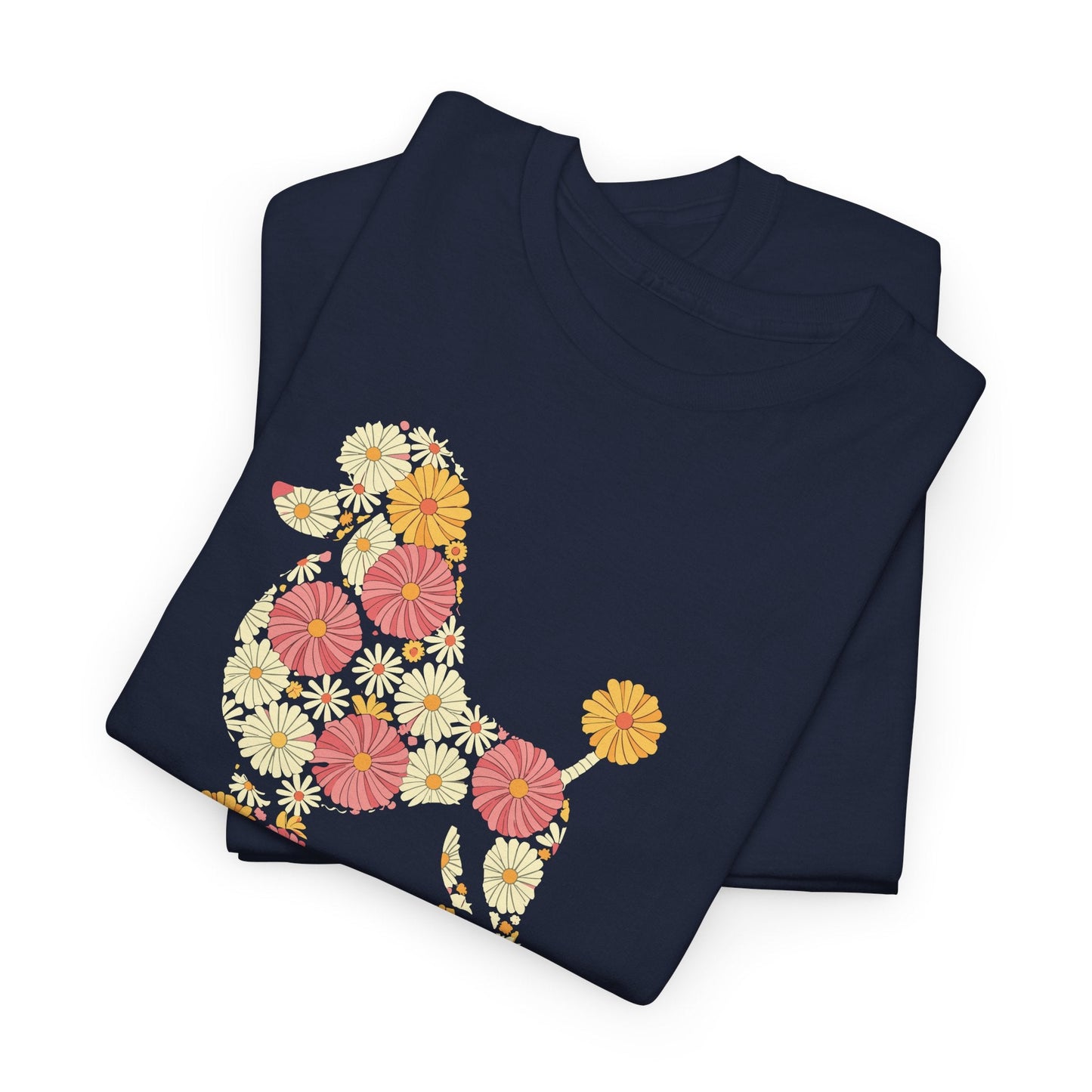 Funny Floral Flower Poodle Mom Grandma Womens Mothers Day T-Shirt