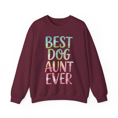 Best Dog Aunt Ever Shirt Women Dog Lover Auntie Mothers Day Sweatshirt