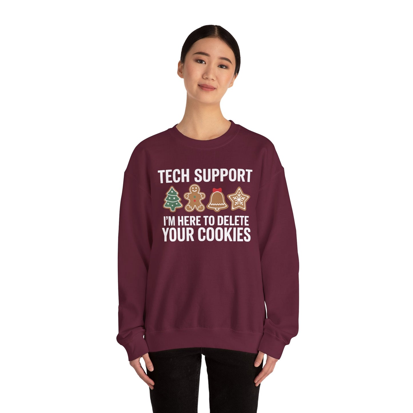 Christmas Tech Support Here To Delete Cookies Xmas Men Women Sweatshirt