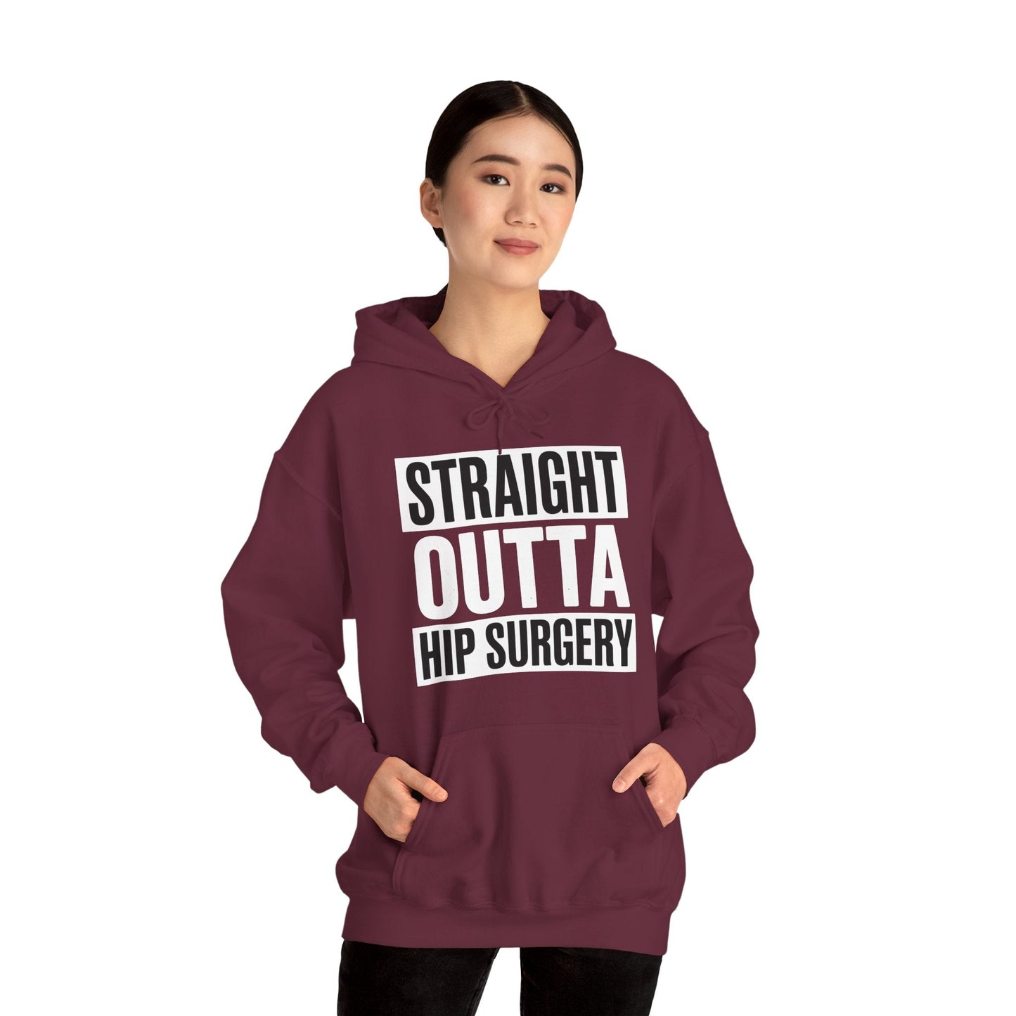 Straight Outta Hip Surgery Get Well Hip Replacement Recovery Hoodie