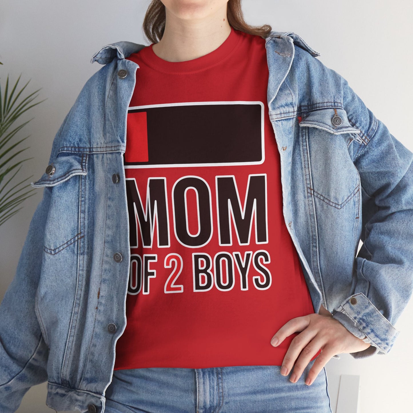 Mom of 2 Boys Gift from Son Mothers Day Birthday Women T-Shirt