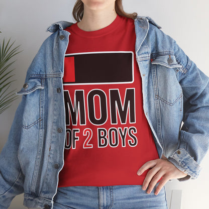 Mom of 2 Boys Gift from Son Mothers Day Birthday Women T-Shirt