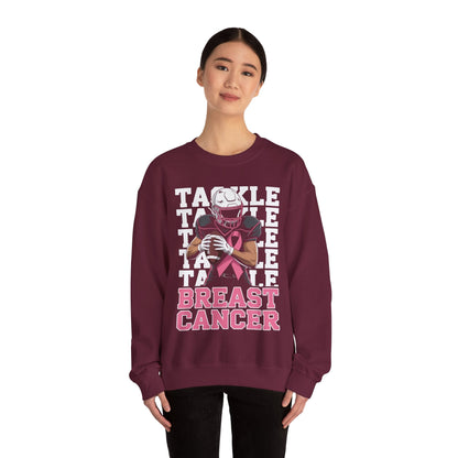 Tackle Football Breast Cancer Awareness Pink Ribbon Sweatshirt
