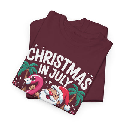Christmas In July 2025 Squad Summer Beach Vacation Xmas Cool T-Shirt