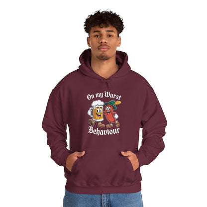 Oktoberfest On My Wurst Behaviour German Beer Sausage Adults Hoodie
