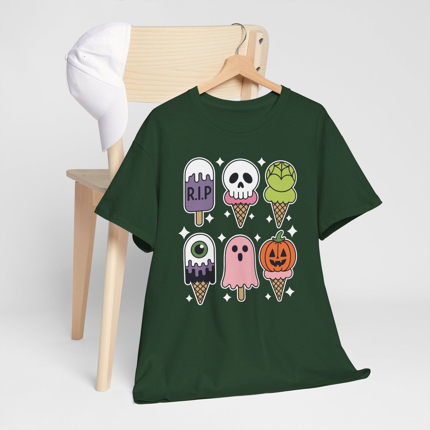 Horror Movie Summer Popsicle Halloween Ice Cream Summer-ween T-Shirt for Men Women