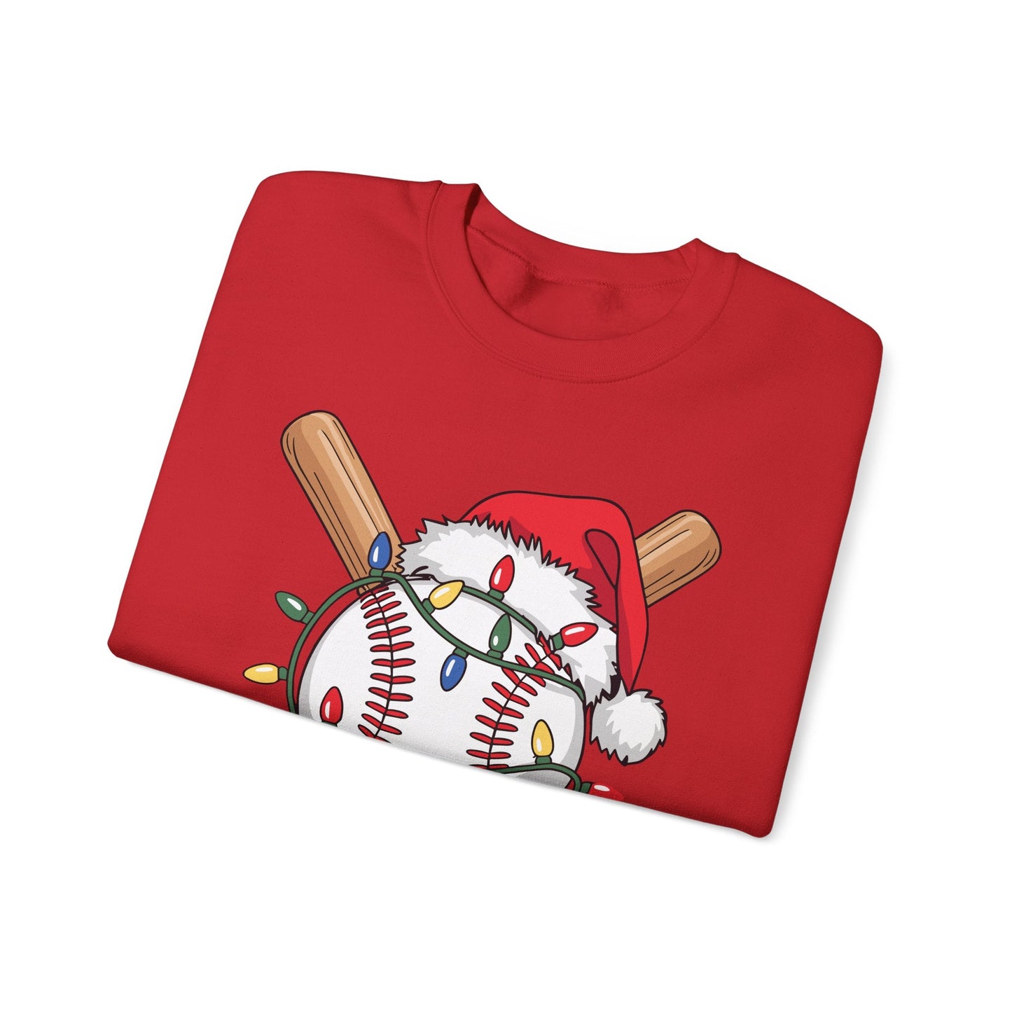 Santa Sports Design For Men Boys Christmas Baseball Player Sweatshirt