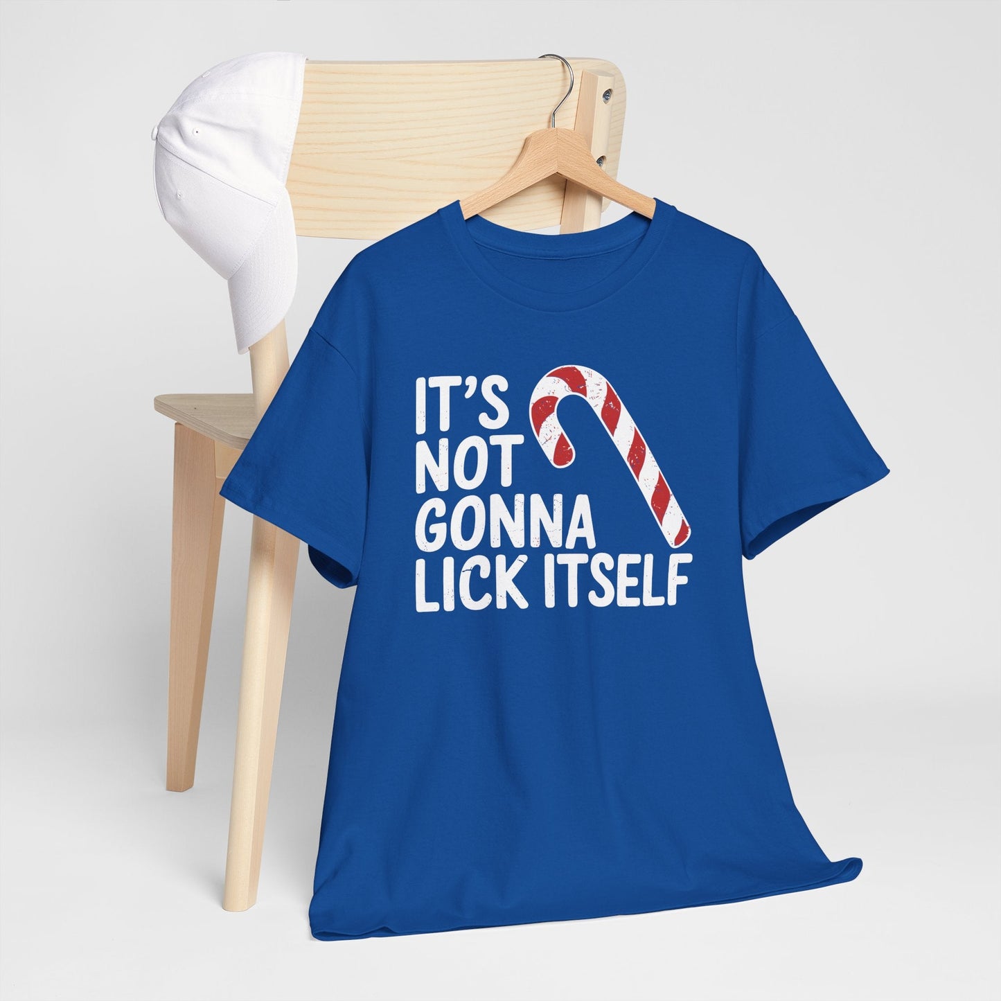 Funny Candy Cane Lick Itself Adult Christmas in July Gift T-Shirt