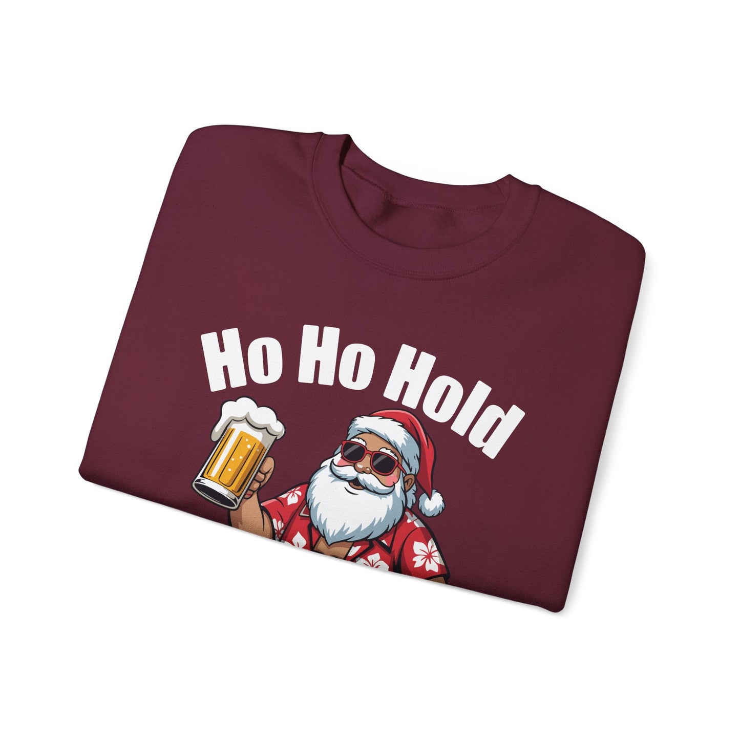 Funny Santa With Sunglasses And Beer Christmas in July Sweatshirt
