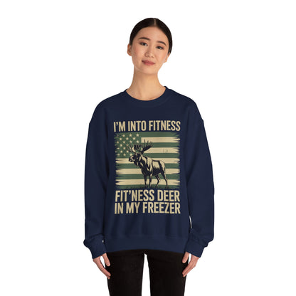 Hunting Im Into Fitness Fit Ness Deer Freezer Men Women Sweatshirt