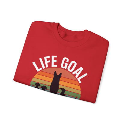 Life Goal Pet All The Dogs Funny Dog Sweatshirt