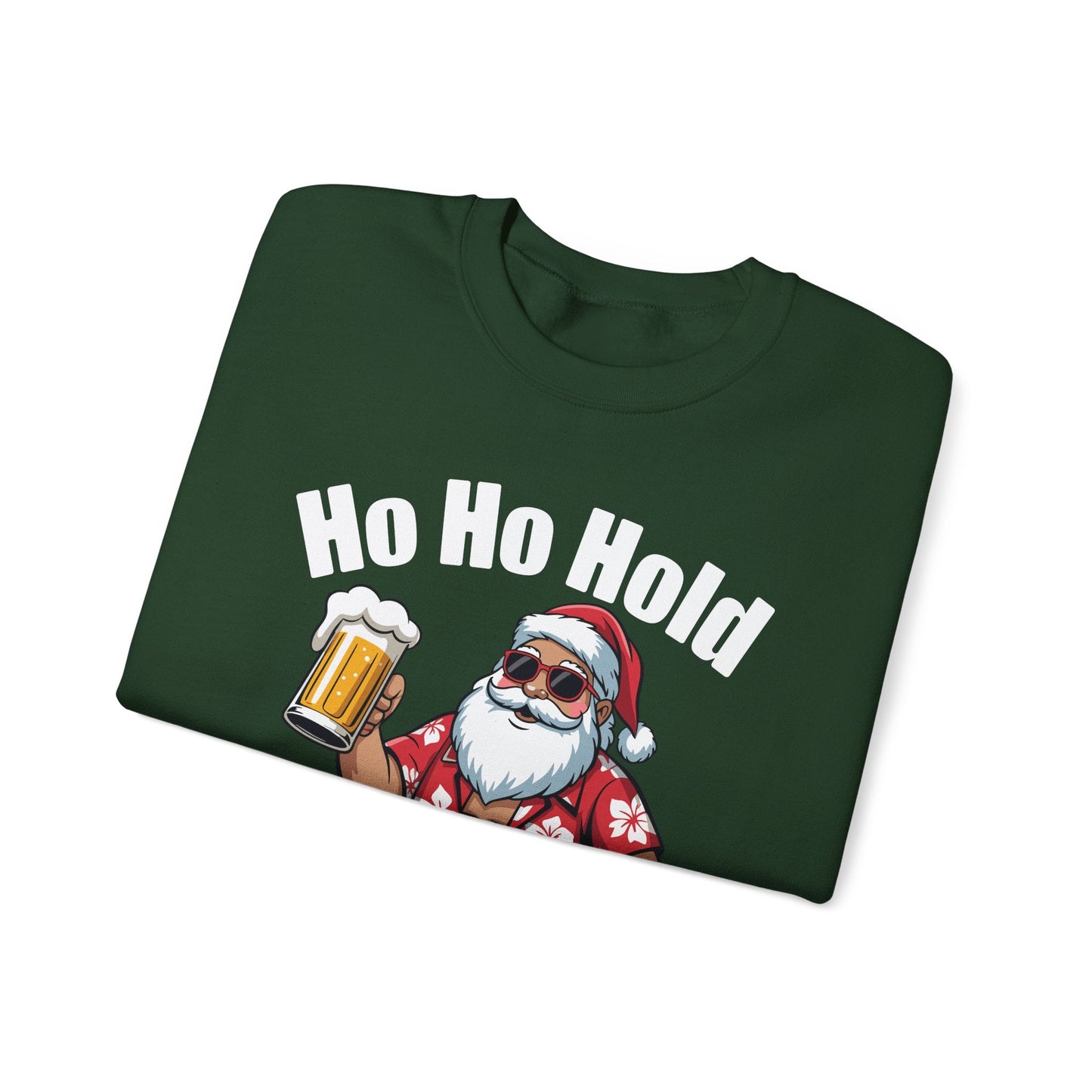 Funny Santa With Sunglasses And Beer Christmas in July Sweatshirt