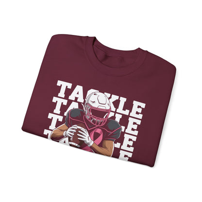 Tackle Football Breast Cancer Awareness Pink Ribbon Sweatshirt