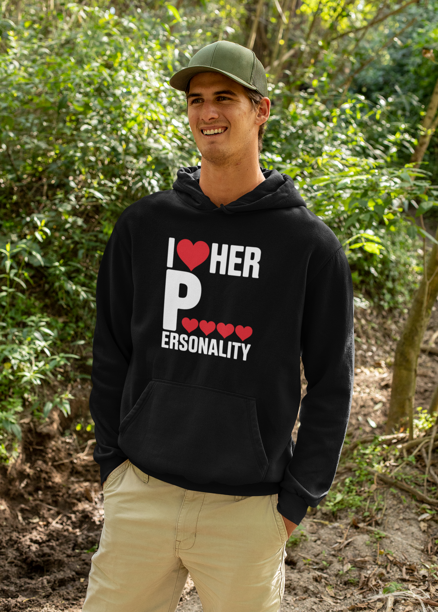 Funny Valentine's Day Couple Matching I Love Her Personality Hoodie