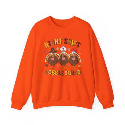 Night Shift Gobble Squad Night Worker Staff Thanksgiving Sweatshirt