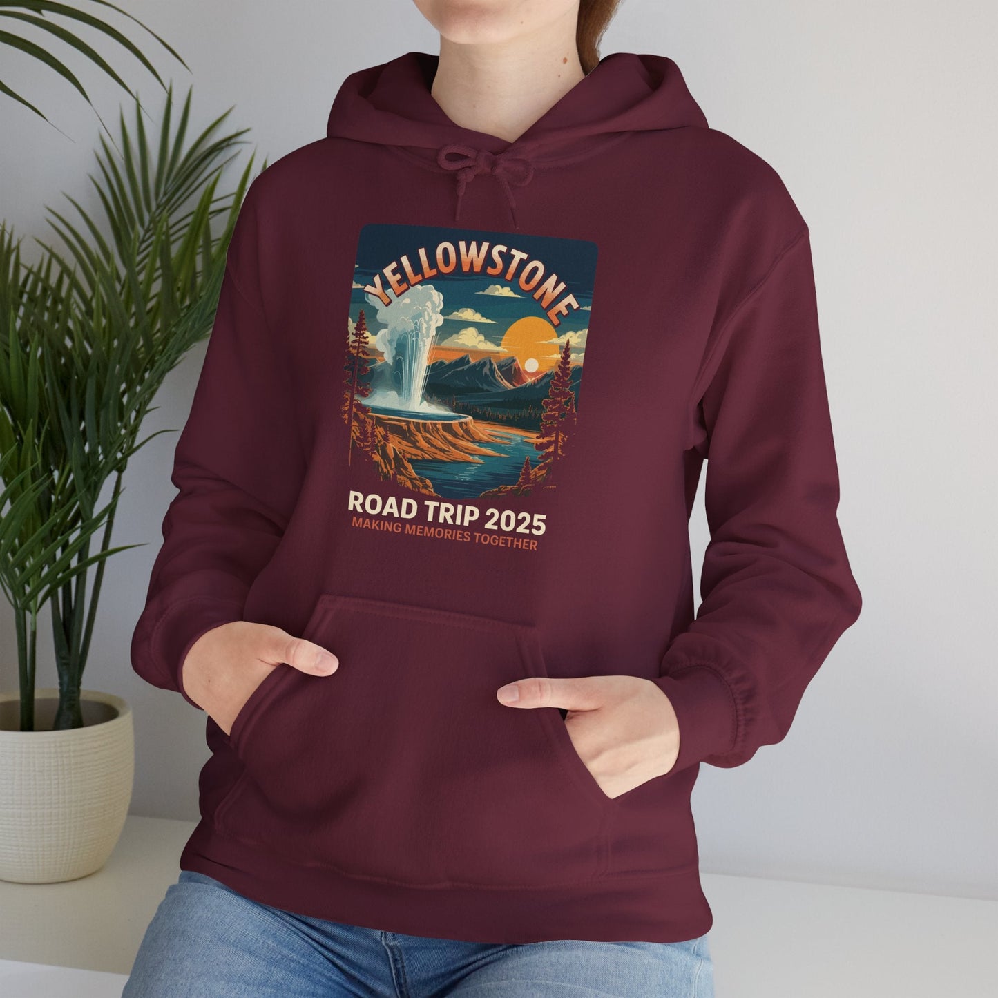 Yellowstone Family Road Trip 2025 National Park Outdoor Hoodie